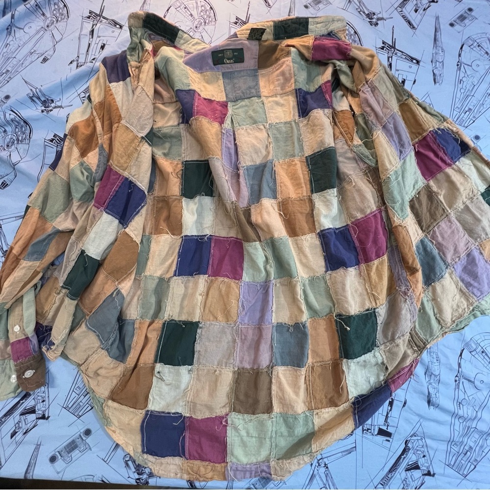 Orvis Patchwork Cotton Button Down Shirt - image 5